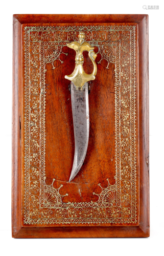 AN INDIAN LETTER CLIP formed as a hinged dagger on a