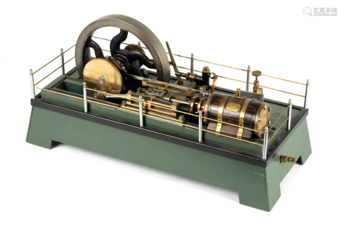 AN EARLY 20TH CENTURY HORIZONTAL LIVE STEAM ENGINE