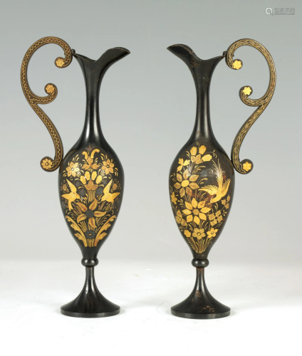 A PAIR OF LATE 19TH CENTURY ALHAMBRA STYLE MINIATURE