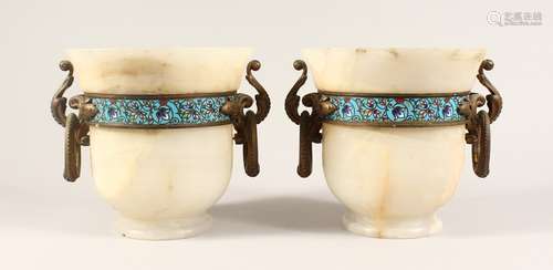 A VERY GOOD PAIR OF 19TH CENTURY FRENCH ONYX URNS with ormol...