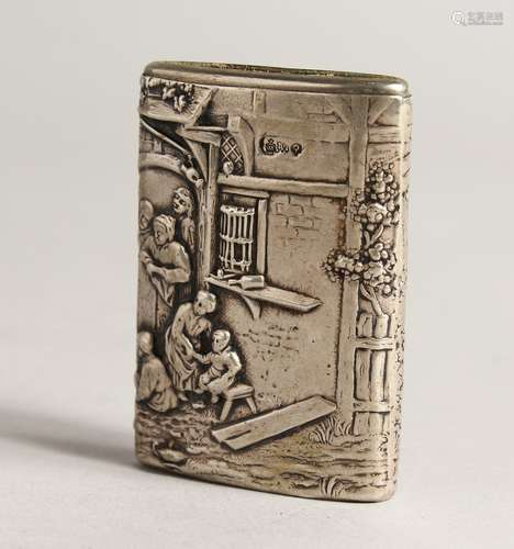 A DUTCH SILVER VESTA CASE