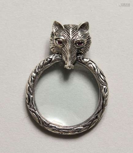 A SILVER FOX PENDANT