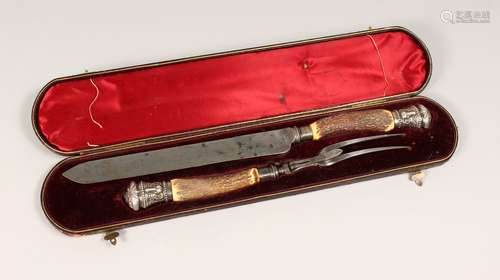 A JOSEPH ROGERS CARVING SET.