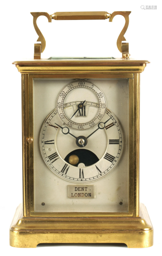 A LATE 19TH CENTURY GIANT ENGLISH DOUBLE FUSEE MOON