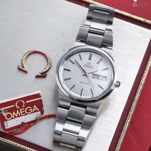 OMEGA (Genève Sport Automatic Silver - Day Date réf. 166.017...