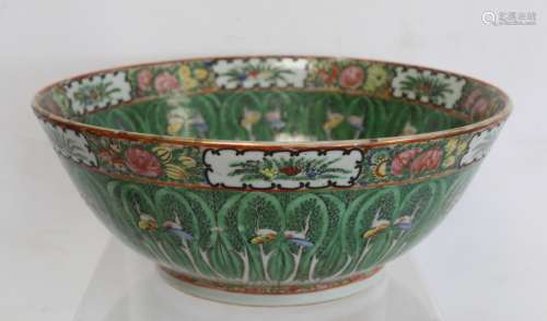 Large Chinese 19th century Canton famille rose punch bowl de...