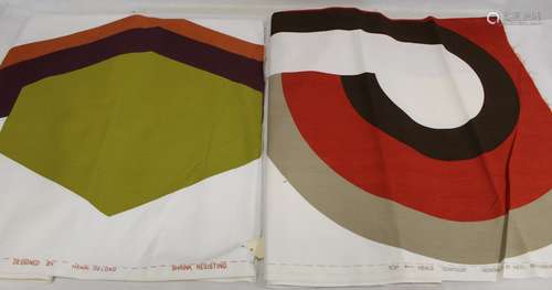 Two lengths of mid 20th century Heals furnishing fabric: 