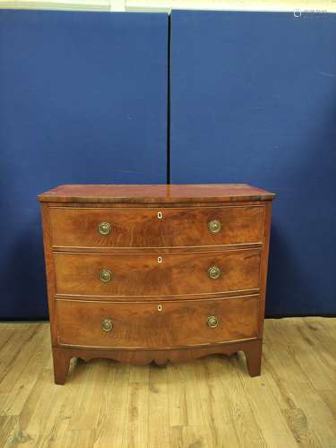 Georgian mahogany chest of drawers circa early 19th century,...