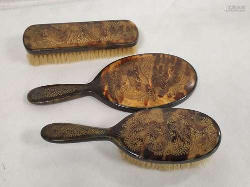 19th/early 20th century Chinese tortoiseshell three piece dr...