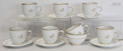 Early 19th century English porcelain coffee cups and saucers...