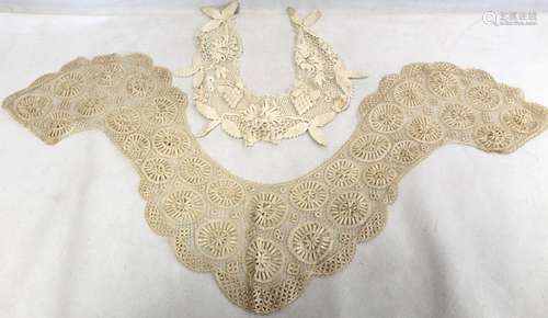 Two Victorian or Edwardian lace collars. (2).