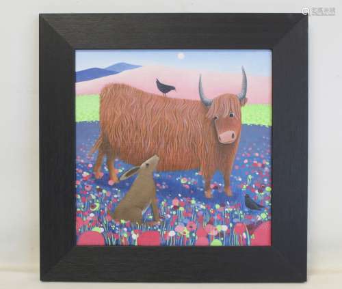AILSA BLACK (CONTEMPORARY SCOTTISH). Hearty Hare and Heilan'...