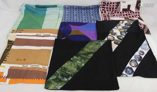 Collection of twelve modern cushion covers made using 1950's...