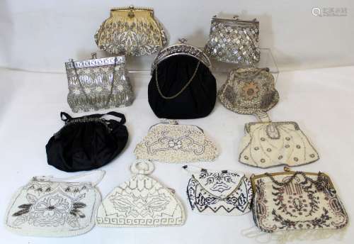 Collection of twelve mid to late 20th century lady's evening...
