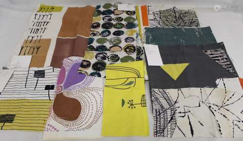 Collection of ten Lucienne Day fabric swatches for Heals c.1...