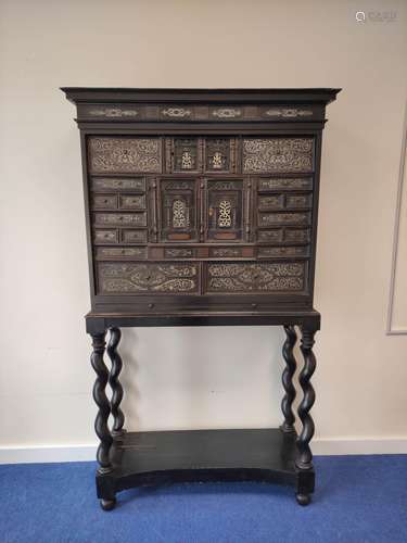 Indo Portuguese ebony cabinet circa late 17th/early 18th cen...