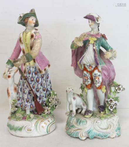 Two 18th century Derby porcelain figures, one of a gentleman...