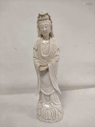 19th century blanc-de-chine standing figure of Guanyin, 40cm...