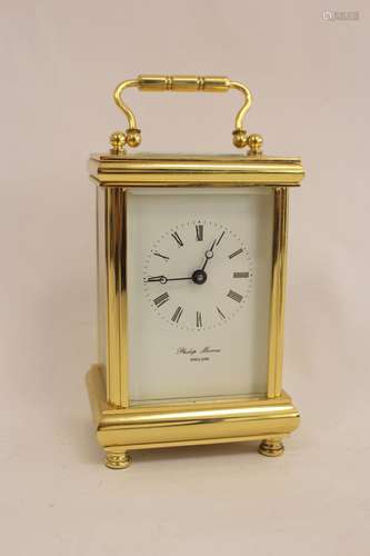 Philip Morris lever carriage timepiece in corniche style cas...