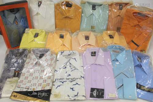 Collection of sixteen vintage men's shirts c.1960's/70's & 8...