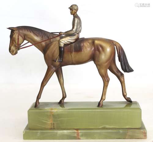 Early 20th century Austrian cold painted bronze figure of a ...