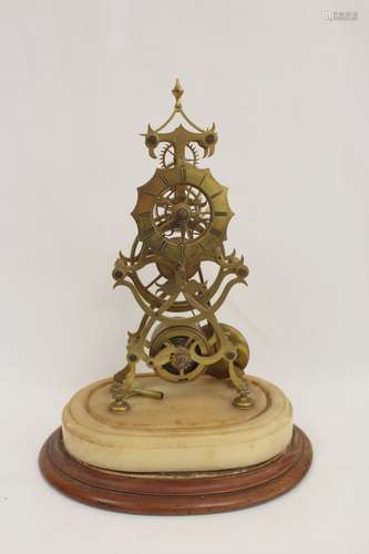 Mid 19th century skeleton timepiece by Alex Dobbie, Glasgow,...