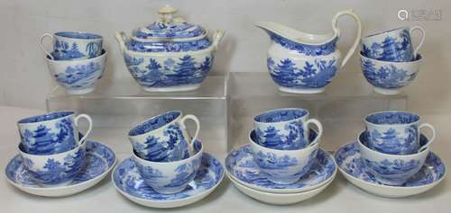 John Rose Coalport blue and white 