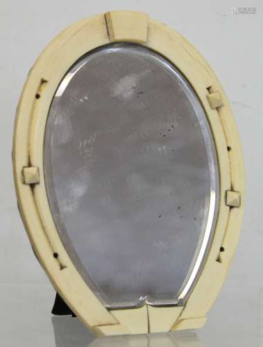 Late 19th/early 20th century dressing table mirror with ivor...