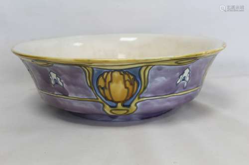 Large Minton Secessionist wash bowl with stylised floral pan...