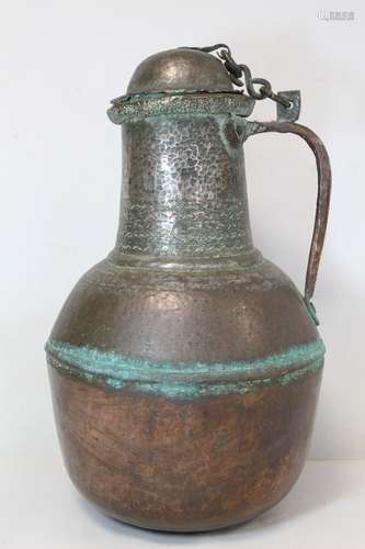 19th century large Middle Eastern or North African tinned be...