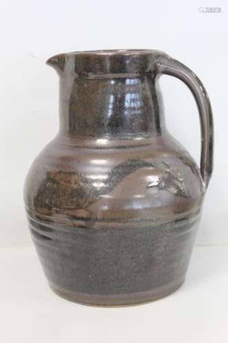 Harry and May Davis Crowan Cornish studio pottery jug of bal...