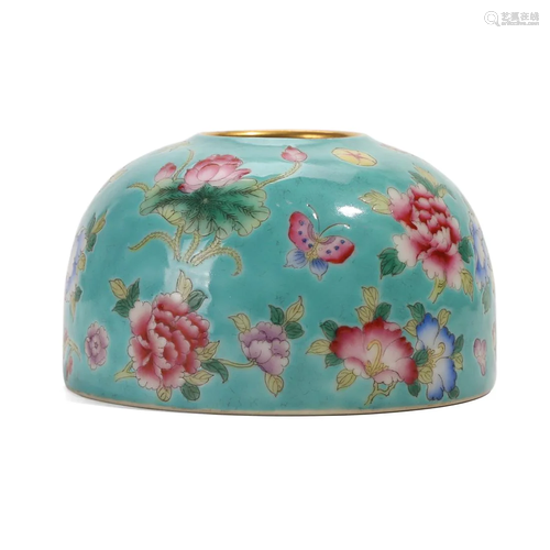 A FAMILLE-ROSE FLORAL WATERPOT