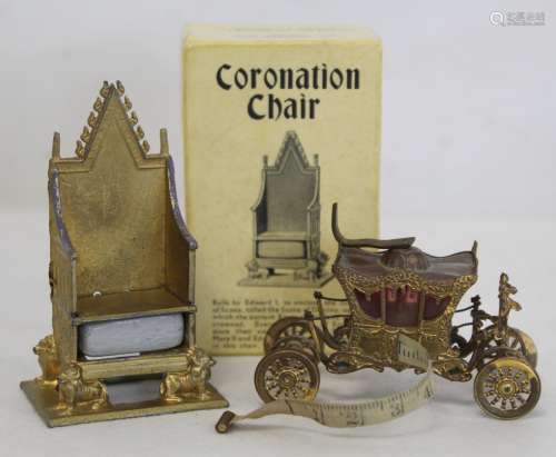 Commemorative ware Britain's model of the Coronation Chair N...