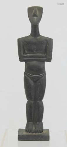 20th century modernist cast bronze stylised standing figure ...