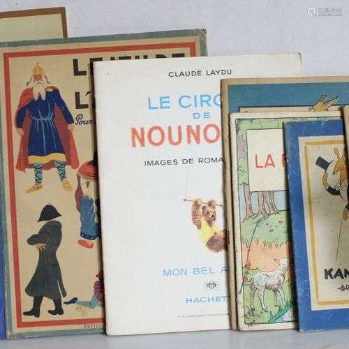 [LOT DE 8 BANDES DESSINÉES]. Fables de La Fontaine, illustré...