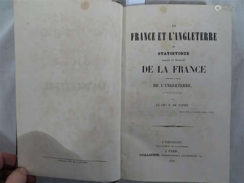 TAPIES (Cher F. de). La France et l'Angleterre ou statistiqu...