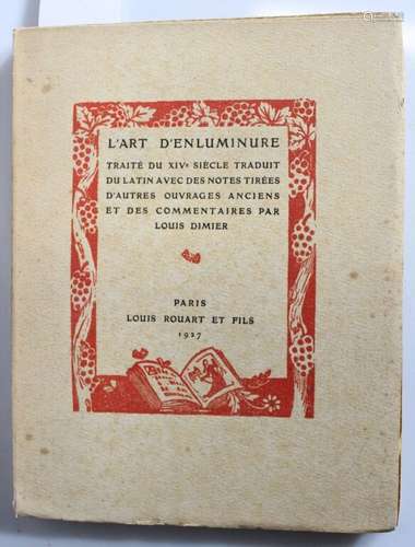 [BIBLIOGRAPHIE] - DIMIER (Louis). L'art d'enluminure. Traité...