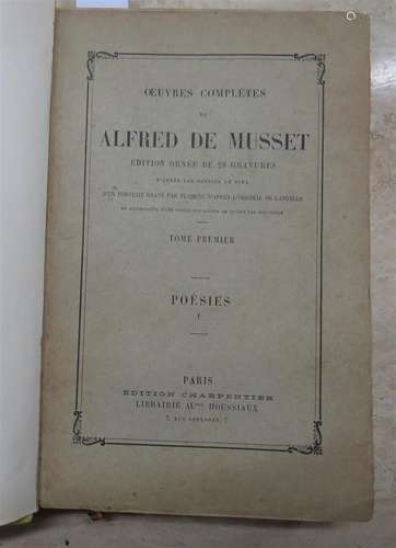 MUSSET (Alfred de). Oeuvres complètes. Paris, Charpentier, 1...