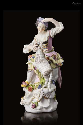 Meissen manufacture, late 18th century. A polychrome porcela...