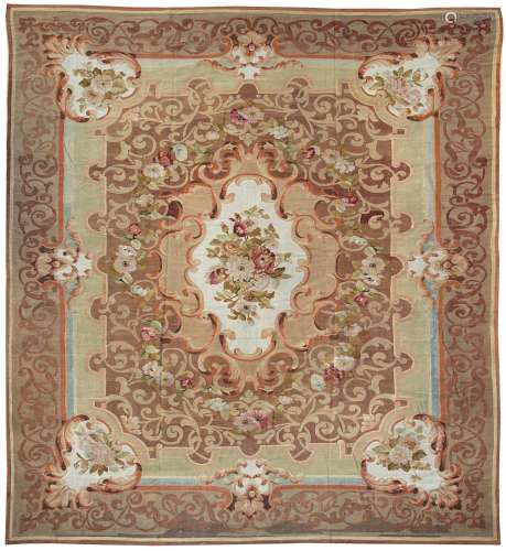 Aubusson rug, France, second half of 19th century. Decorated...