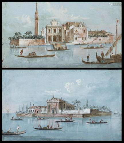 Giacomo Guardi Venice, view of the Isola di Santo Spirito; V...