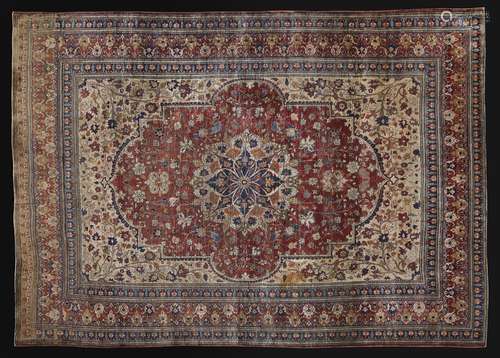 Tabriz rug, Persia, late 19th century - early 20th century. ...