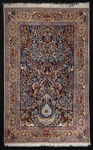 Isphan rug, Persia, mid 20th century. Decoration with "...