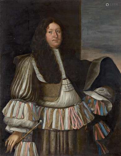 * 17th century school Portrait of a gentleman Oil on canvas,...