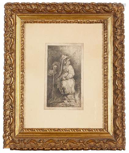 Cyprian Kamil Norwid Sibyl Etching, 130x75 mm. Signed and da...