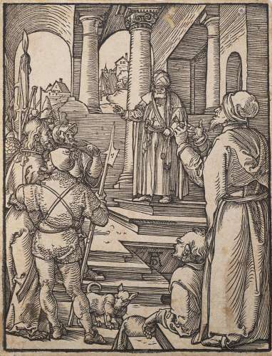 Albrecht Durer Christ before Pilate Woodcut, without the Lat...