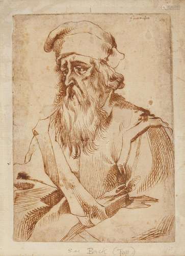 Central Italian artist, 17th century Man with beard Pen and ...