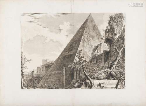 Giovanni Battista Piranesi Piramide di Caio Cestio Etching, ...