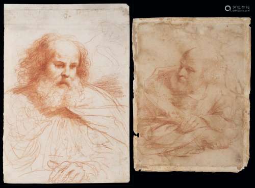 Two drawings by different artists: Follower of Guercino, 17t...