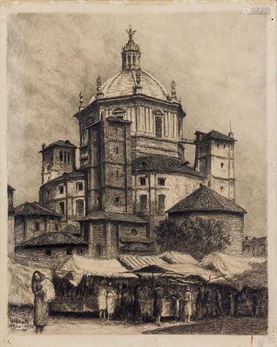 20th century artist View of the Basilica di San Lorenzo, Mil...